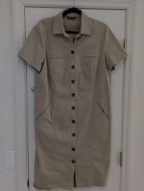 Gerry Weber Beige Button-Front Shirt Dress